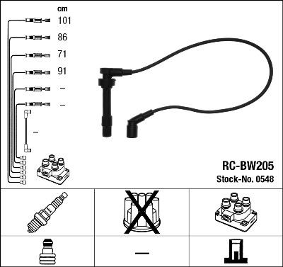 Ignition Cable Kit - 0548 NGK