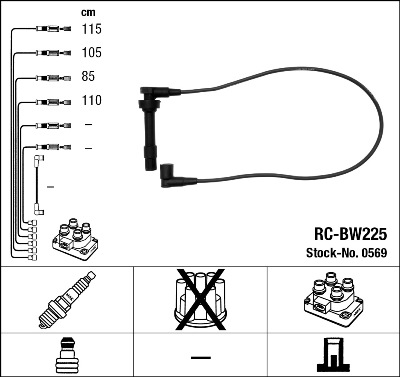 Ignition Cable Kit - 0569 NGK