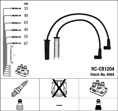 Kit cavi accensione - 6864 NGK