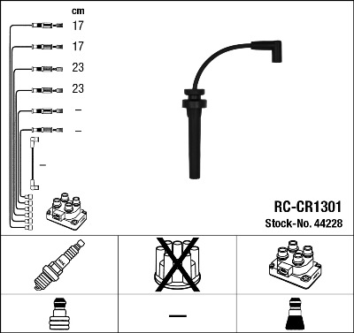 Kit cavi accensione - 44228 NGK