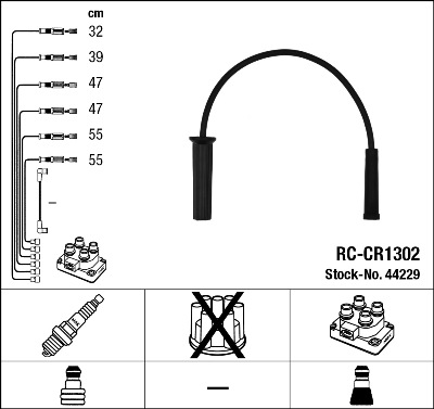 Ignition Cable Kit - 44229 NGK