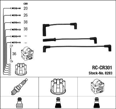 Ignition Cable Kit - 8283 NGK
