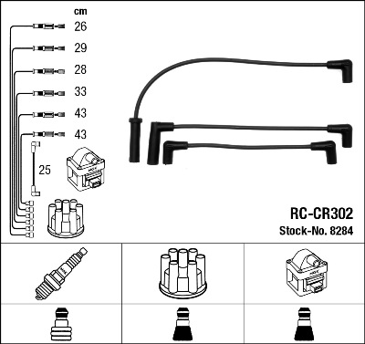 Kit cavi accensione - 8284 NGK