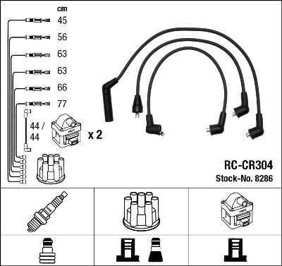 Ignition Cable Kit - 8286 NGK