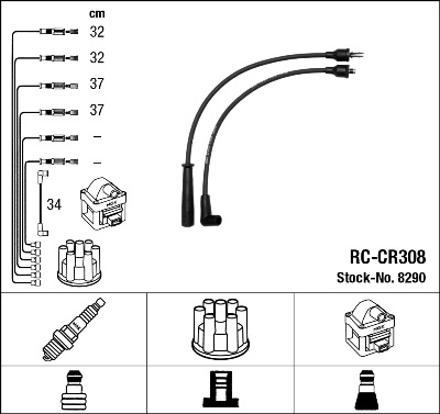 Kit cavi accensione - 8290 NGK