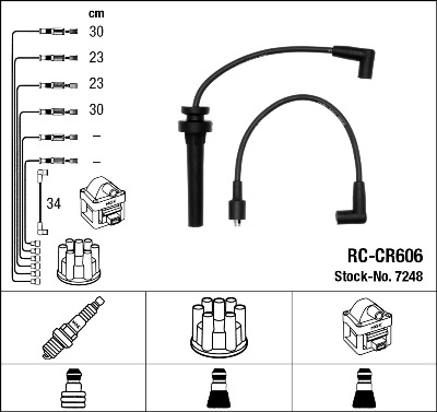 Kit cavi accensione - 7248 NGK