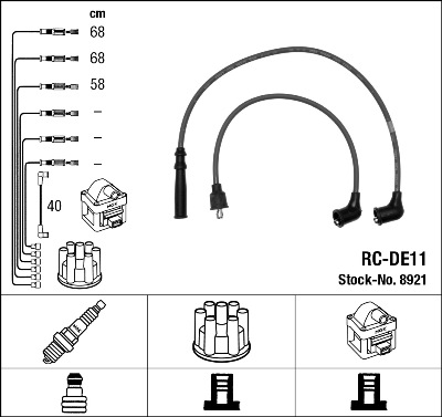 Ignition Cable Kit - 8921 NGK