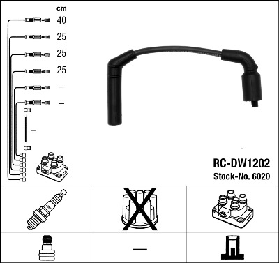 Ignition Cable Kit - 6020 NGK