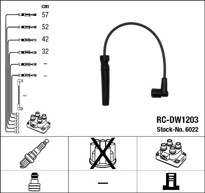 Kit cavi accensione - 6022 NGK