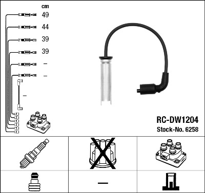 Ignition Cable Kit - 6258 NGK