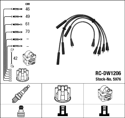 Kit cavi accensione - 5976 NGK