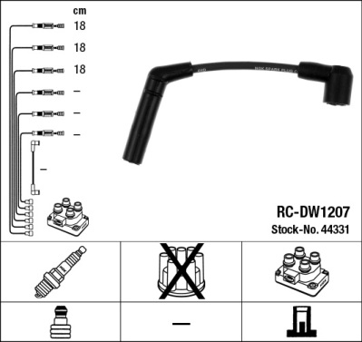 Kit cavi accensione - 44331 NGK