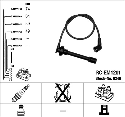 Ignition Cable Kit - 0346 NGK
