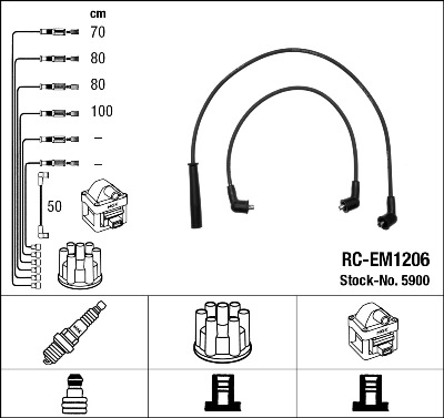 Ignition Cable Kit - 5900 NGK