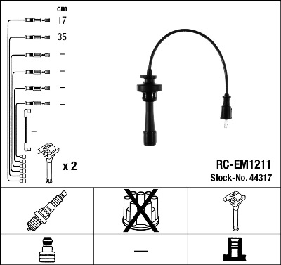 Ignition Cable Kit - 44317 NGK
