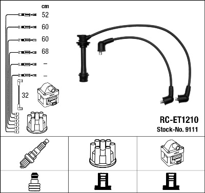 Ignition Cable Kit - 9111 NGK