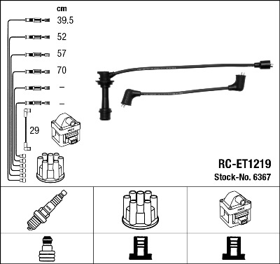 Kit cavi accensione - 6367 NGK