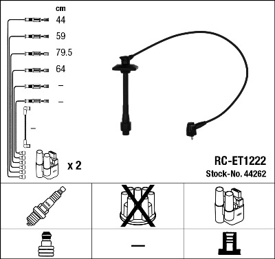 Kit cavi accensione - 44262 NGK