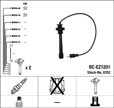 Ignition Cable Kit - 0352 NGK