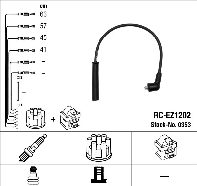 Ignition Cable Kit - 0353 NGK