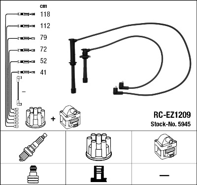 Ignition Cable Kit - 5945 NGK