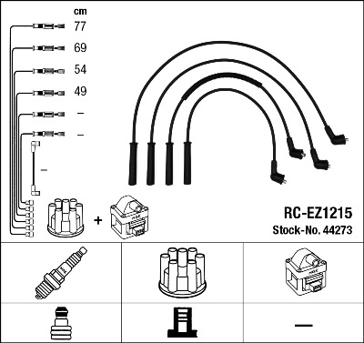 Ignition Cable Kit - 44273 NGK