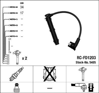 Zündleitungssatz - 5405 NGK