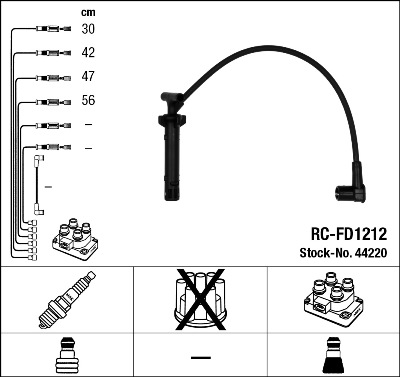 Kit cavi accensione - 44220 NGK