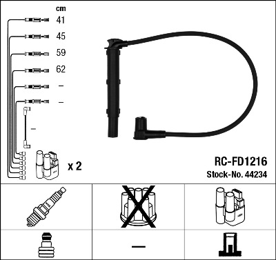 Ignition Cable Kit - 44234 NGK