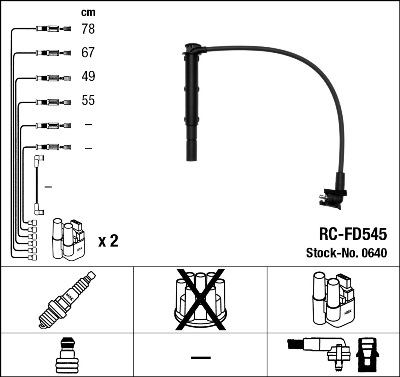 Ignition Cable Kit - 0640 NGK