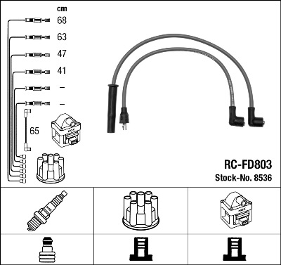 Kit cavi accensione - 8536 NGK