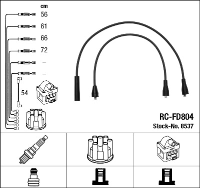 Ignition Cable Kit - 8537 NGK