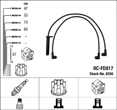 Ignition Cable Kit - 8556 NGK
