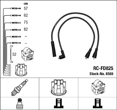 Kit cavi accensione - 8569 NGK