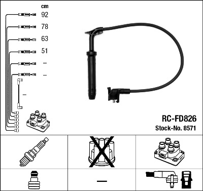 Kit cavi accensione - 8571 NGK