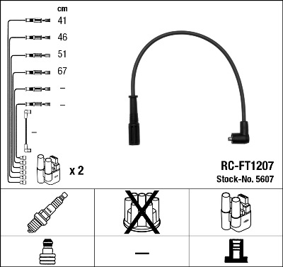 Kit cavi accensione - 5607 NGK