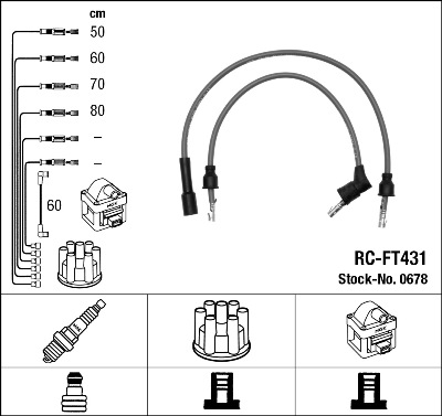 Ignition Cable Kit - 0678 NGK