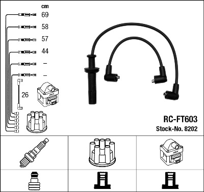 Ignition Cable Kit - 8202 NGK