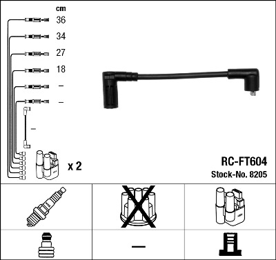 Kit cavi accensione - 8205 NGK