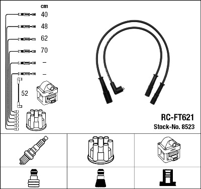 Ignition Cable Kit - 8523 NGK