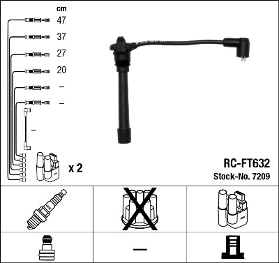 Kit cavi accensione - 7209 NGK