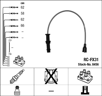 Ignition Cable Kit - 8456 NGK