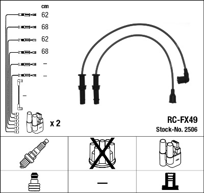 Ignition Cable Kit - 2506 NGK