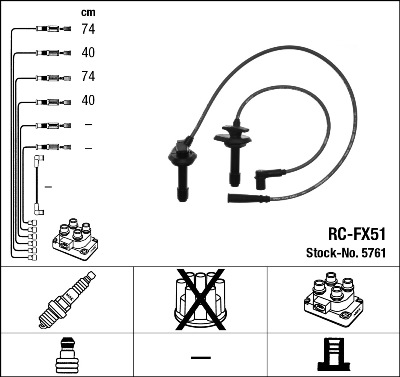 Ignition Cable Kit - 5761 NGK