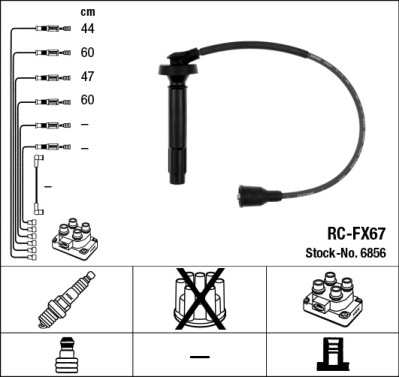 Ignition Cable Kit - 6856 NGK