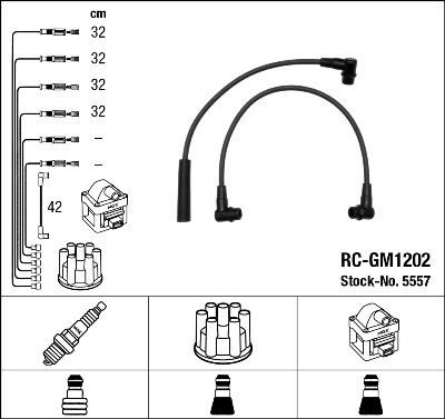 Ignition Cable Kit - 5557 NGK