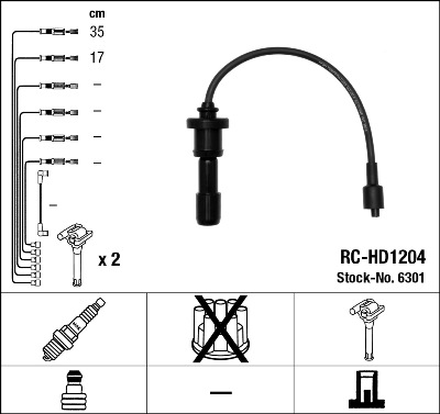 Ignition Cable Kit - 6301 NGK