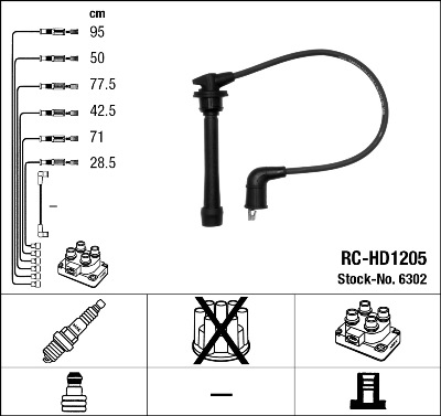 Ignition Cable Kit - 6302 NGK