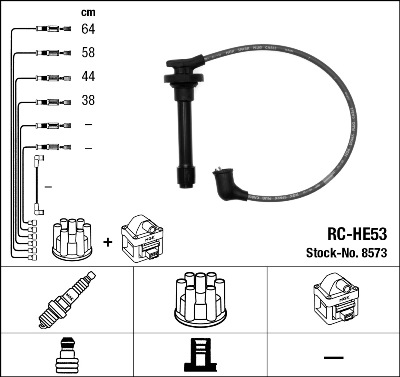 Kit cavi accensione - 8573 NGK
