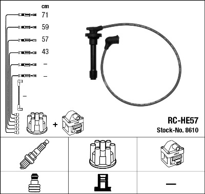 Ignition Cable Kit - 8610 NGK